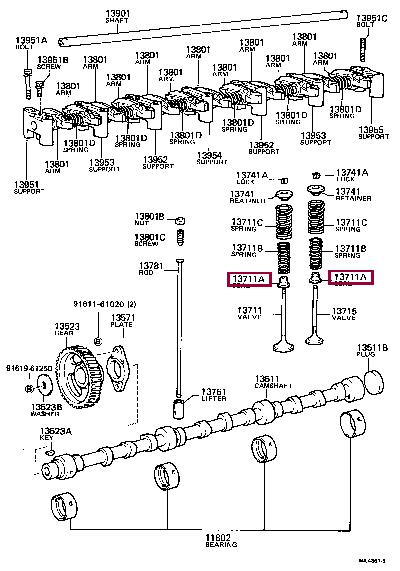 Valve guide seals Toyota Dyna: 9091302050 Toyota Seal, valve stem