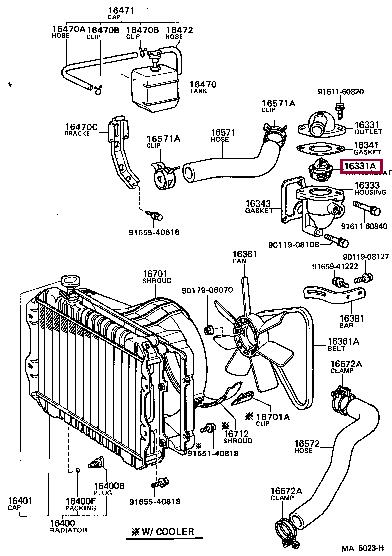 Toyota 90916-03072 Thermostat, coolant 9091603072