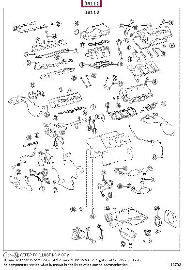 Toyota 04111-31A23 Full Gasket Set, engine 0411131A23