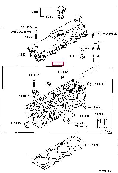 Toyota 11101-54111 Cylinderhead (exch) 1110154111