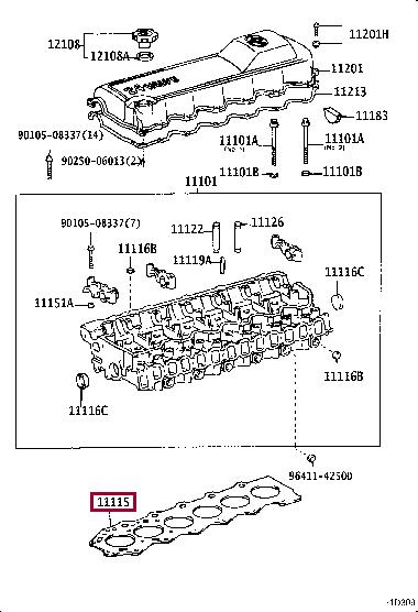 111151703101 Toyota Cylinder head gasket