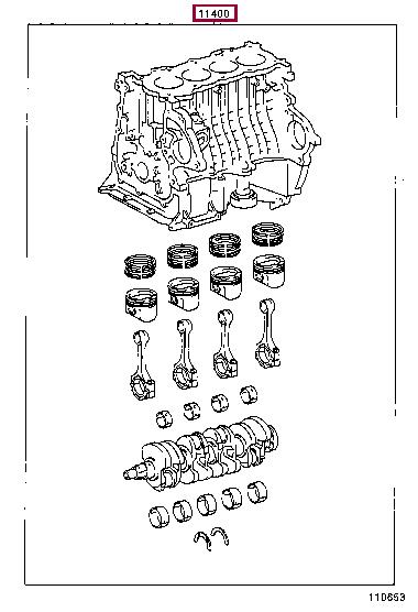 1140022061 Toyota Block assy-cylinder