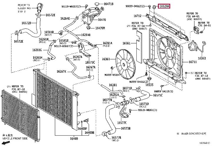 165230D040 Toyota Radiator pillow