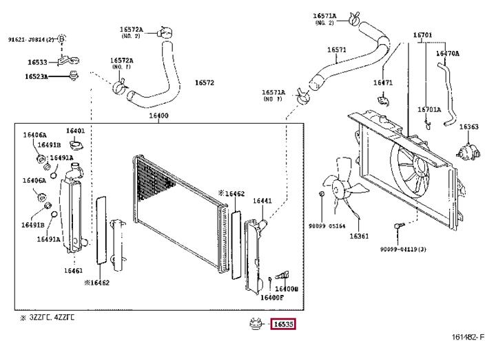 165350D031 Toyota Radiator pillow