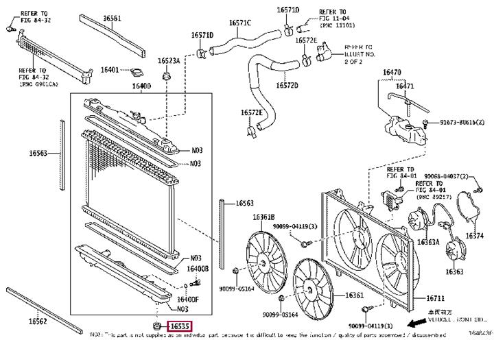 1653528060 Toyota Radiator bracket