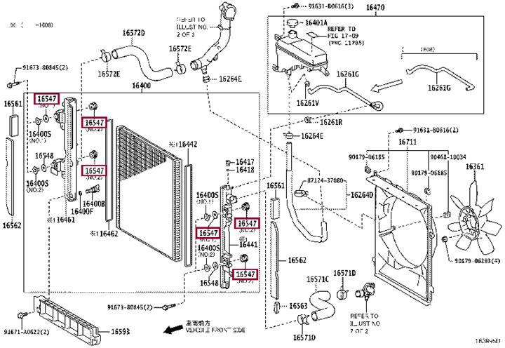 1654750370 Toyota Radiator bracket