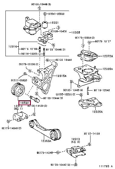 Toyota 16630-21020 Idler Pulley 1663021020 1663021020 Toyota Idler Pulley