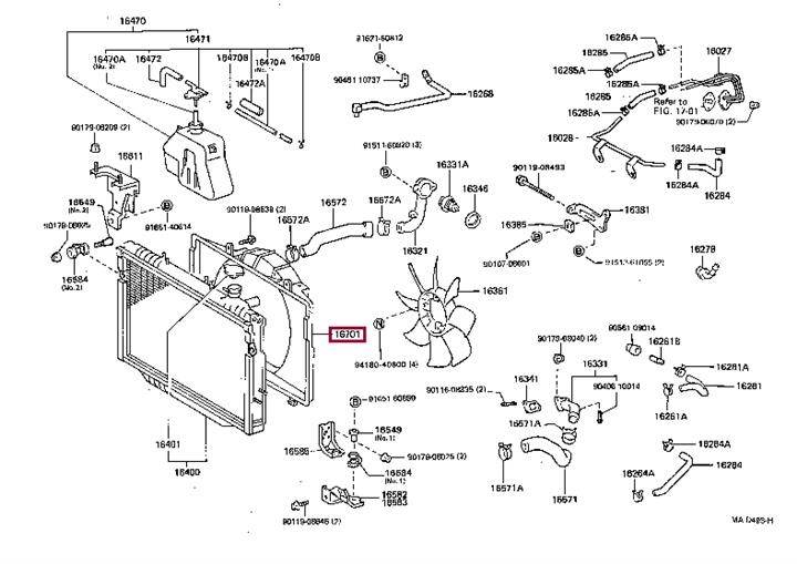 1671117010 Toyota Radiator diffuser