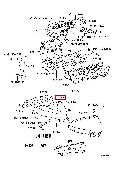 1714116300 Toyota MANIFOLD, EXHAUST