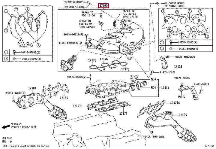 1719031040 Toyota Intake manifold