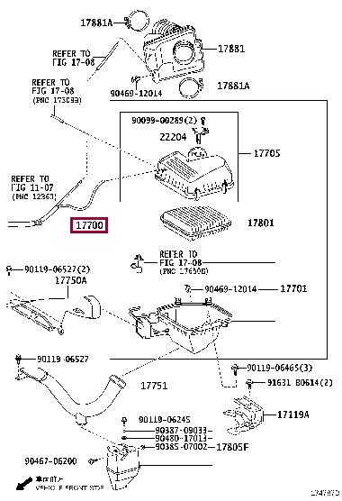 1770031741 Toyota Air cleaner filter box