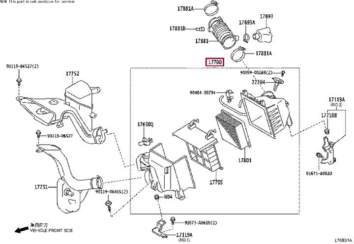 1770031783 Toyota Air cleaner filter box