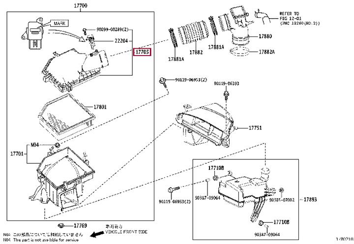 1770531360 Toyota Air cleaner filter box