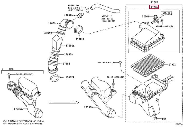 1770537131 Toyota Air cleaner filter box