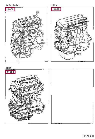 1900027180 Toyota Block assy-cylinder