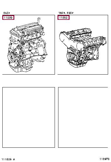 1900028462 Toyota Engine assembly