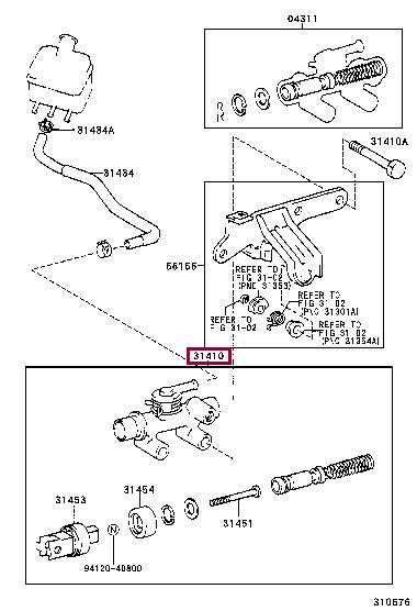 3140137011 Toyota Master cylinder, clutch