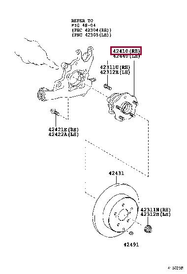 Toyota 42410-0E030 Wheel bearing kit 424100E030
