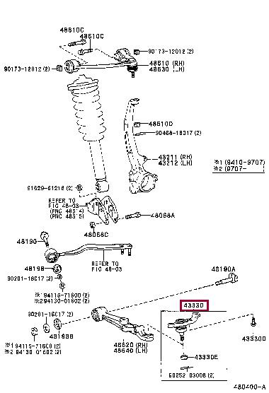 Toyota 43340-59045 Ball joint 4334059045