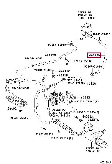 4434860350 Toyota Pipe branch