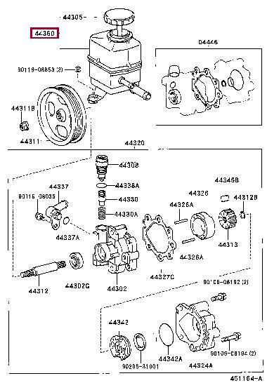4436060230 Toyota Power steering reservoir