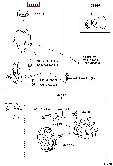 4436060291 Toyota Power steering reservoir