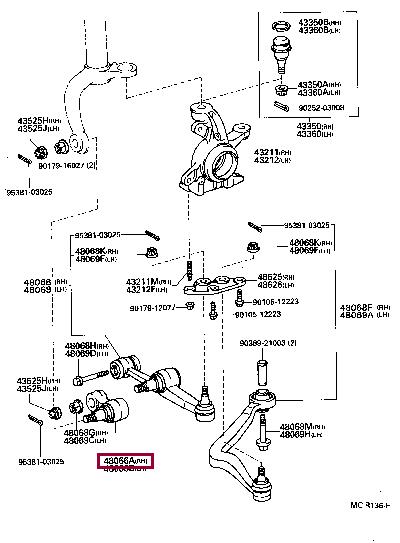 Toyota 48066-20061 Track Control Arm 4806620061