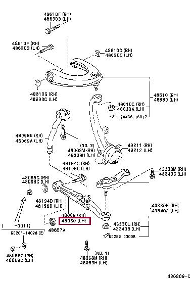 Toyota 48069-53010 Track Control Arm 4806953010