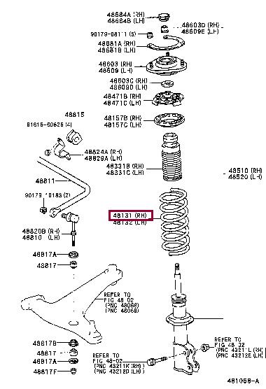 Toyota 48131-17710 Suspension spring front 4813117710