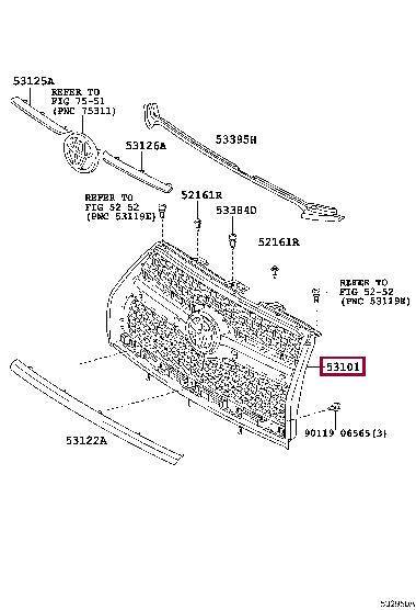 5310142330 Toyota Grille radiator