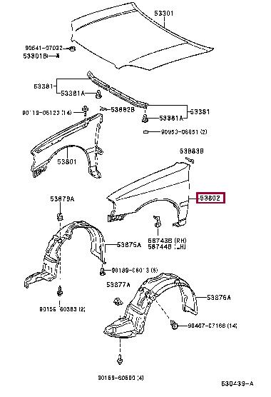 5381210600 Toyota Wing