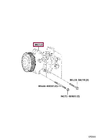Toyota 88310-1A841 Auto part 883101A841 883101A841 Toyota Auto part