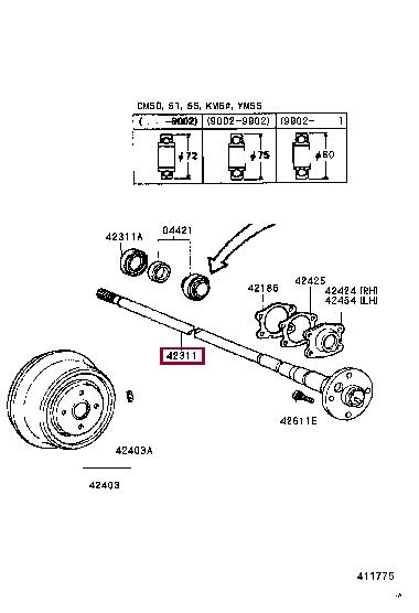 Toyota 90363-40068 Wheel bearing kit 9036340068