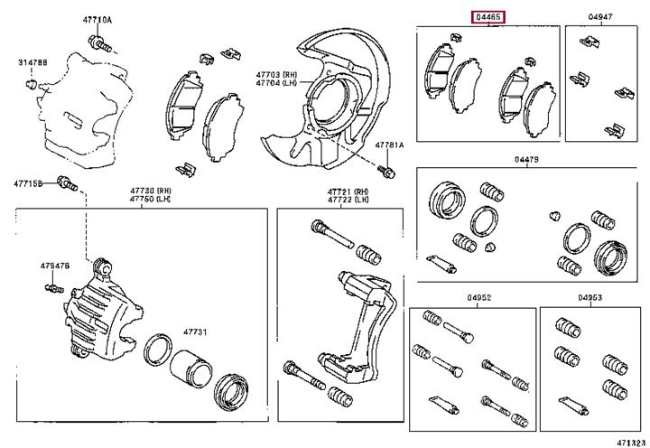 Toyota 04465-02030 Brake Pad Set, disc brake 0446502030