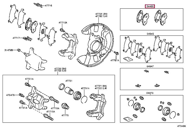 Toyota 04465-13041 Brake Pad Set, disc brake 0446513041