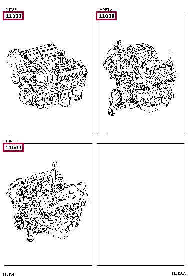 Toyota 19000-51071 Engine assembly 1900051071