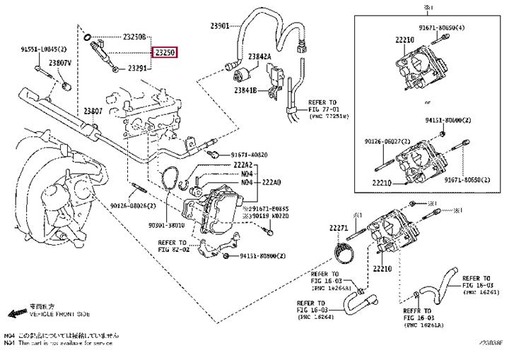 2320909130 Toyota Injector fuel
