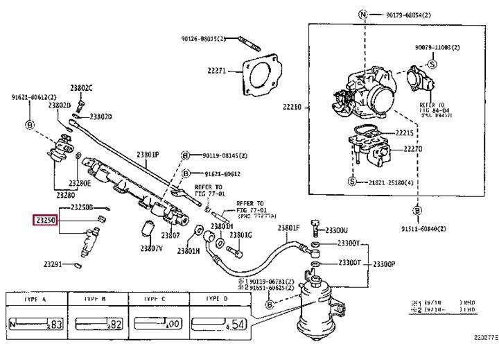 2320911130 Toyota Injector fuel