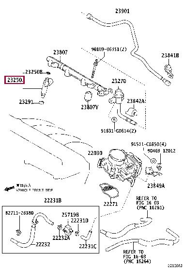 2320928020 Toyota Injector fuel
