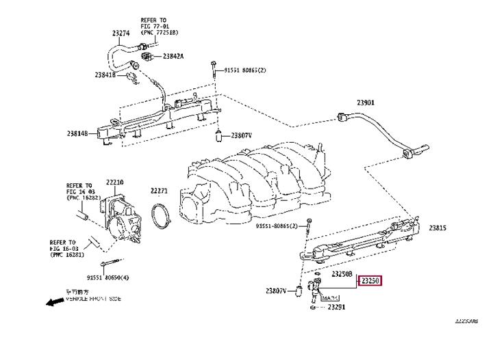 2320938030 Toyota Injector fuel