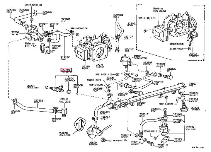 2320943010 Toyota Injector fuel