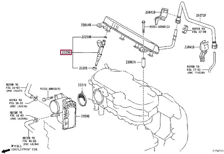 2320949205 Toyota Injector fuel