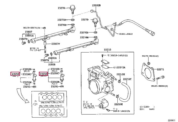 2320950050 Toyota Injector fuel