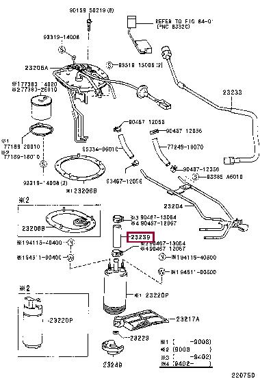2323911010 Toyota Hose, fuel system pressure tester