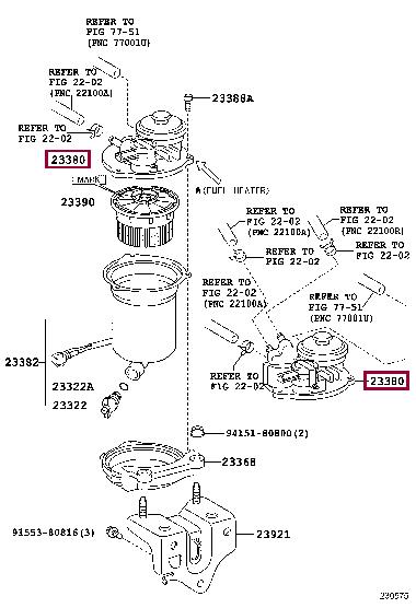 2338051031 Toyota Cap assy, fuel filter