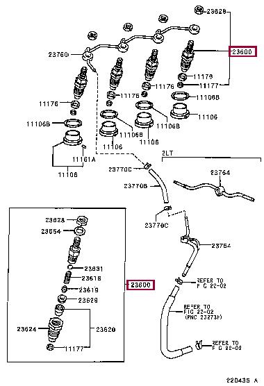 2360059235 Toyota Injector fuel