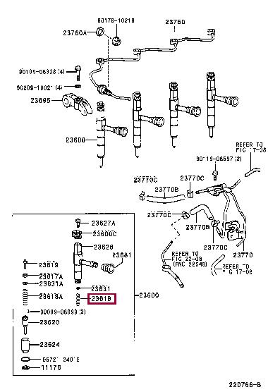 2361817060 Toyota Injector spring