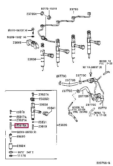 2361817080 Toyota Injector spring