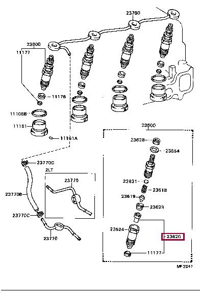 2362059015 Toyota Injector nozzle, diesel injection system