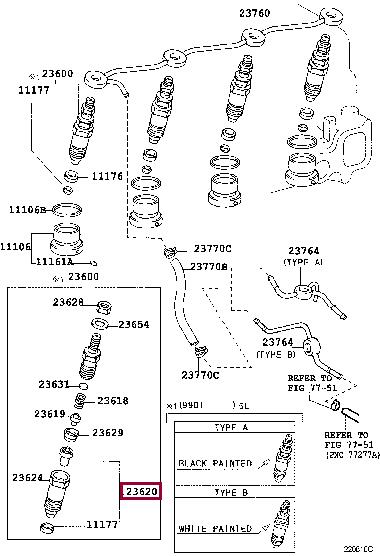 2362059115 Toyota Injector nozzle, diesel injection system